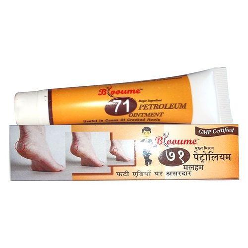 Blooume 71 Petroleum ointment Infused with Petroleum 6x, it provides fast, effective relief for dry, rough, and cracked skin