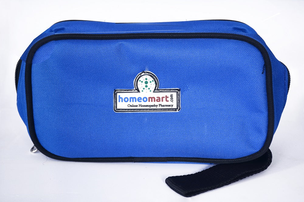 Post Surgical care homeopathy first aid Kit carry case in blue color