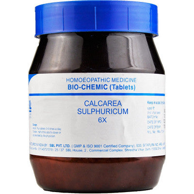 SBL Biochemic Tablet Calcarea Sulphurica 3x, 6x, 12x, 30x, 200x