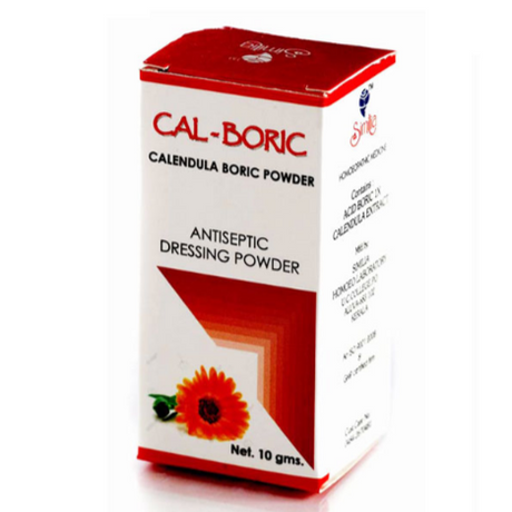 box of  antiseptic dusting powder with calendula image