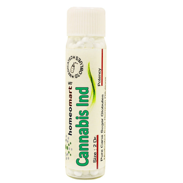 2 dram bottle of Cannabis Indica Homeopathy pills