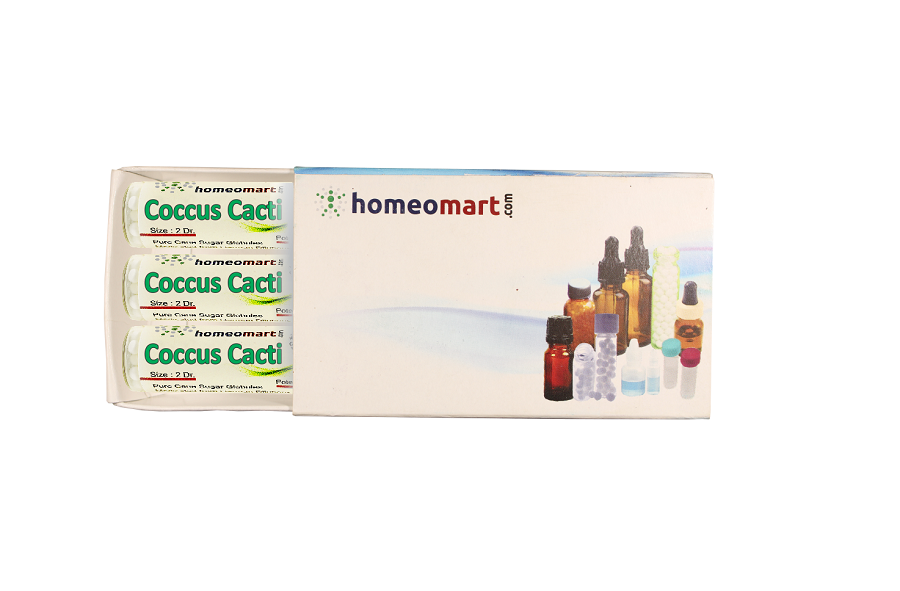 Coccus Cactis Homeopathy Pills 2 Dram Pills Box
