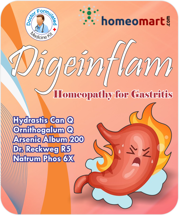 Homeopathy Gastritis Kit. Hydrastis, R5, Ornithogalum, Natrum Phos