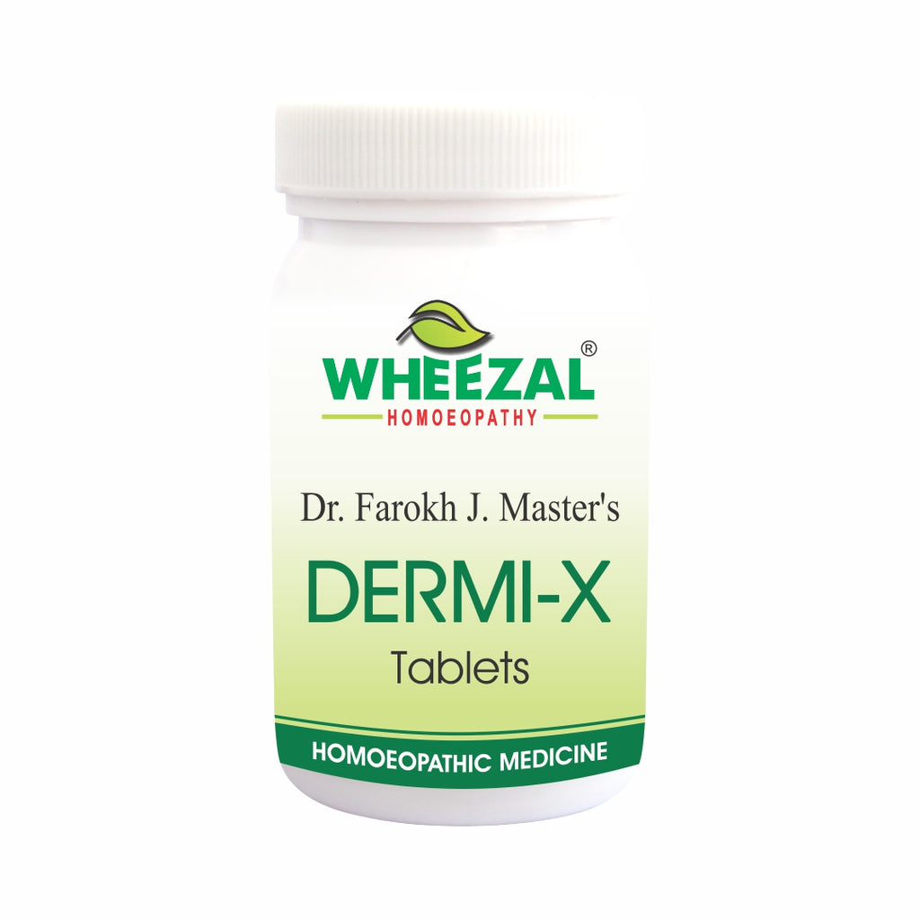 Wheezal Homeopathy Dermi-X Tablets for Urticaria, Eczema, Scaly Skin