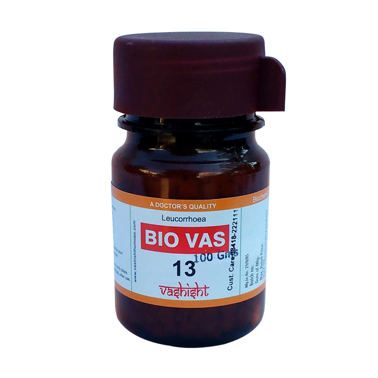Dr.Vashisht Biocombination Bio Vas 13 (BC13), Leucorrhoea Homeopathy Medicine