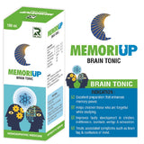 Dr. Raj Memoriup Brain Tonic is a powerful homeopathic preparation designed to boost memory, sharpen focus, and enhance cognitive abilities. Formulated with the natural goodness of Brahmi, Ashwagandha, and Aralia Racemosa, this brain tonic is perfect for children struggling with retention and focus, as well as adults experiencing forgetfulness due to stress or workload.