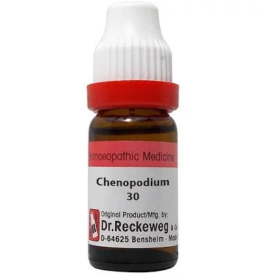 Dr Reckeweg Chenopodium Anthelminticum, Chenopodium Anthelminticum dilution, buy Chenopodium Anthelminticum online, Reckeweg Chenopodium 30 CH, Reckeweg Chenopodium 200 CH, Dr Reckeweg ear drops dilution, Chenopodium homeopathic medicine, original German Chenopodium dilution