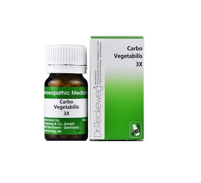 German Homeopathy Carbo Vegetabilis 3X Trituration Tablets in Dr Reckeweg brand