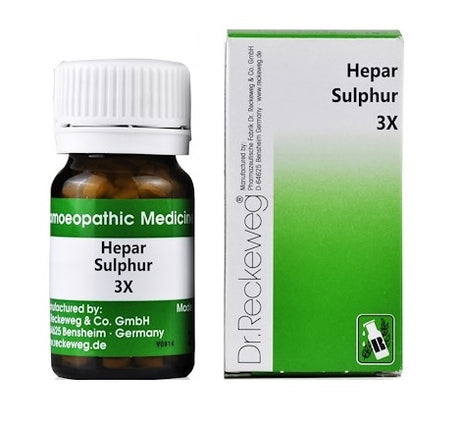 German Hepar Sulphur 3X Homeopathy Trituration Tablets