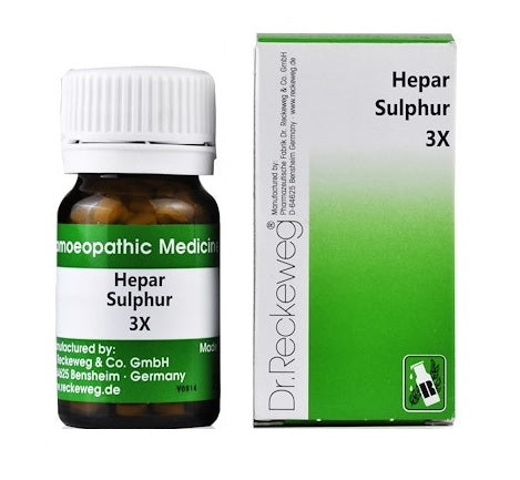 German Hepar Sulphur 3X Homeopathy Trituration Tablets