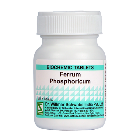 Schwabe Biochemic Ferrum Phosphoricum, Anemia, acute fever.