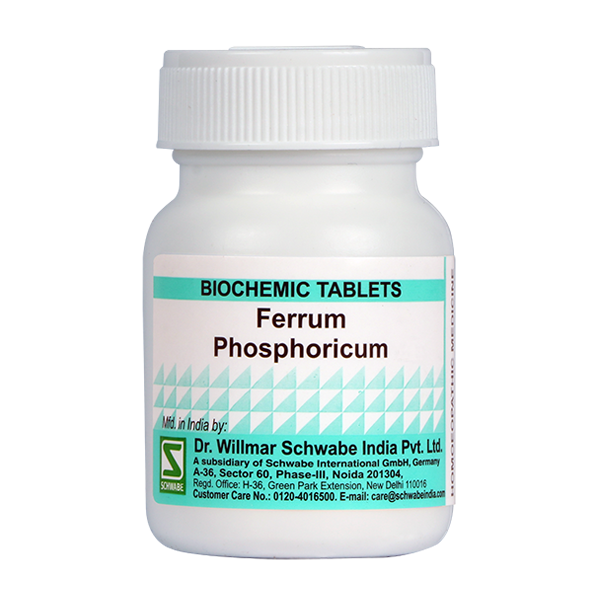 Schwabe Biochemic Ferrum Phosphoricum, Anemia, acute fever.