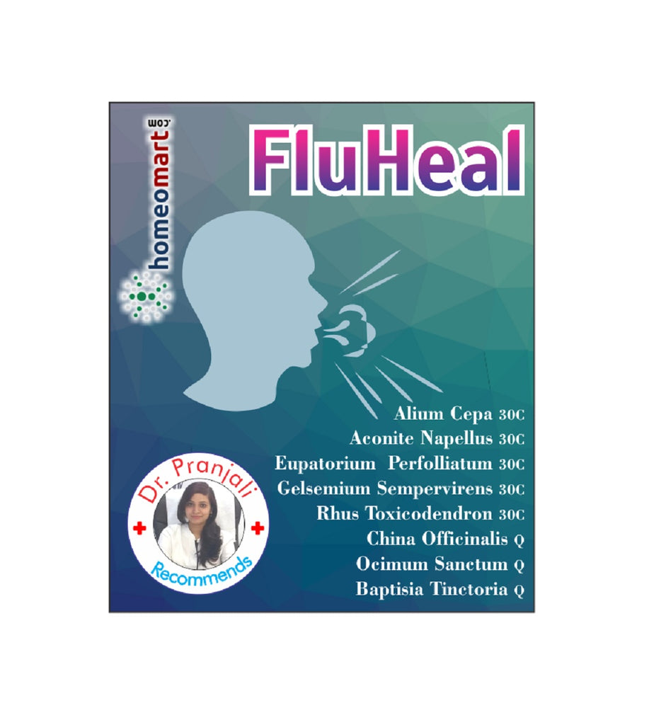 Fluheal homeopathy medicine kit for influenza flu viral fever