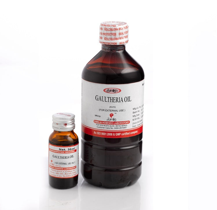 homeopathy Similia Gaultheria Oil for rheumatism, neuralgia, sciatica