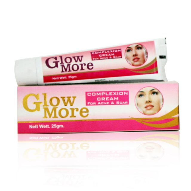 Glow More Complexion Cream by Hahnemann Pharma clears acne, scars & dark spots while brightening skin. Homeopathic, gentle, & effective