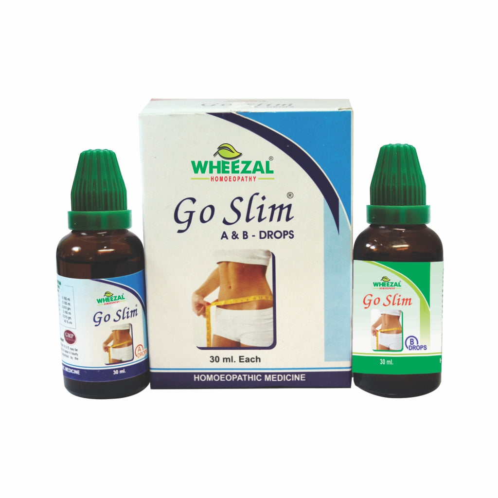 Wheezal Homeopathy GoSlim A and B Drops for weight loss