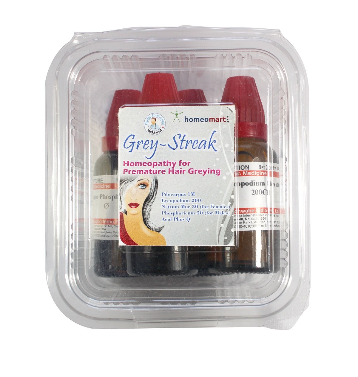 Grey-Streak Homeopathy Medicine for Premature grey hair 