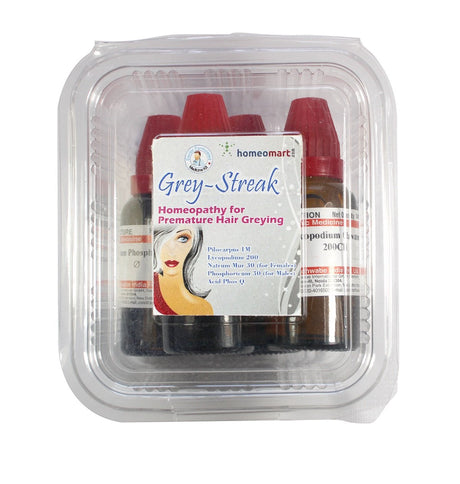 Grey-Streak Homeopathy Medicine for Premature grey hair 