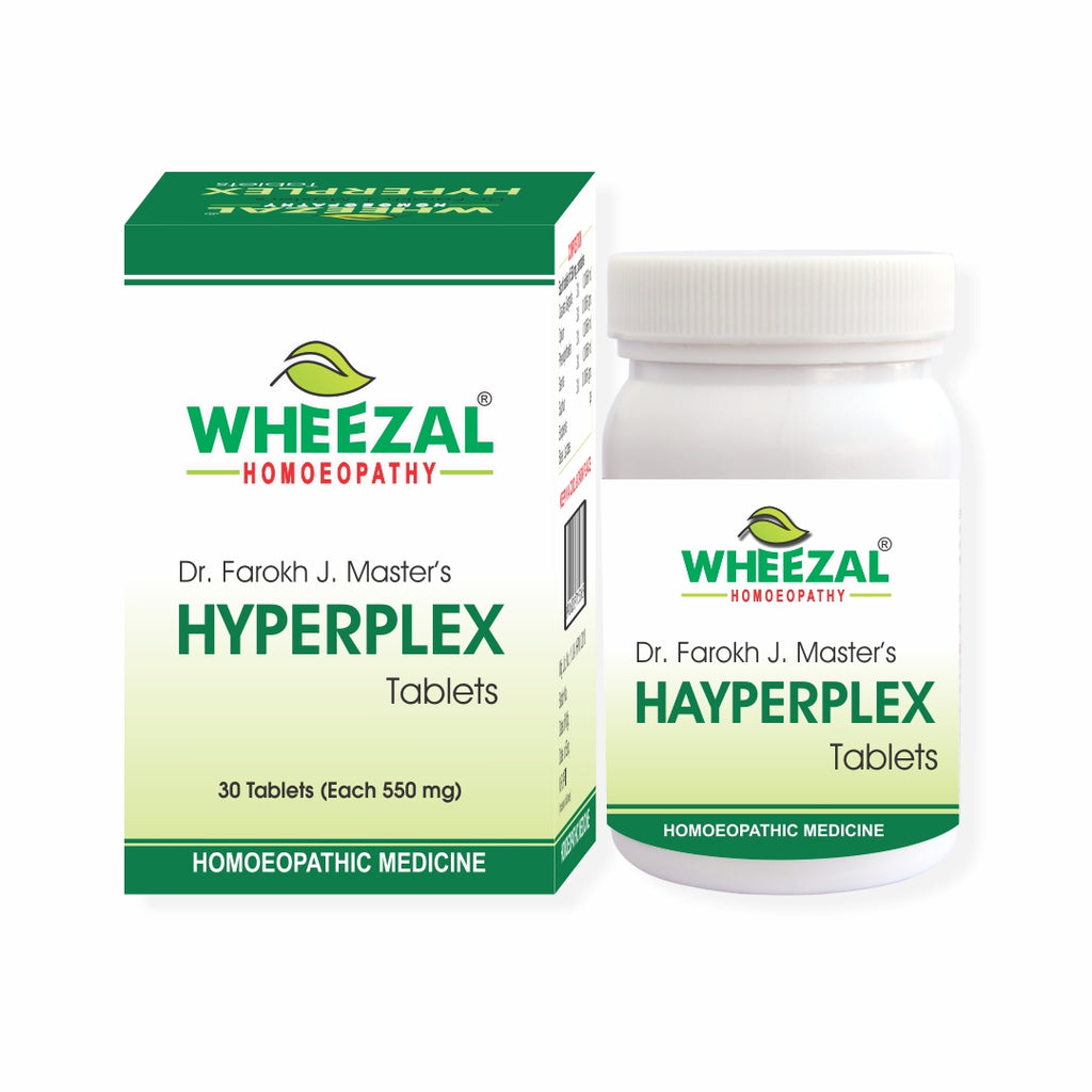 Wheezal Dr Farokh J M Homeopathy Hyperplex Tablets for Headache, Depression
