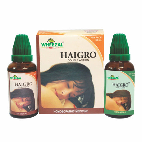 homeopathic hair growth drops, Wheezal Haigro Drops, hair fall treatment homeopathy, hair growth medicine, dandruff treatment homeopathy, premature grey hair remedy, homeopathic hairfall tonic,