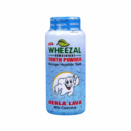 Wheezal Homeopathy Hekla Lava Tooth Powder for bleeding Gums, Bad Breath and stronger teeth