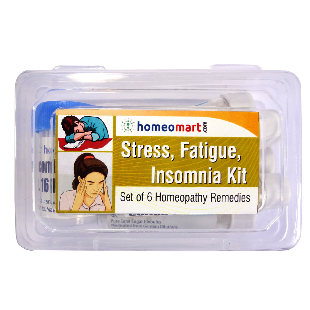 Homeopathy Stress, Fatigue, Insomnia Medicine Kit with Coffea cruda, Ignatia amara