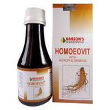 Baksons Homoeovit Syrup for  reduced physical and mental efficiency, lack of appetite, anemia, fatigue, exhaustion, convalescence, irritability, disturbed concentration, and sleep