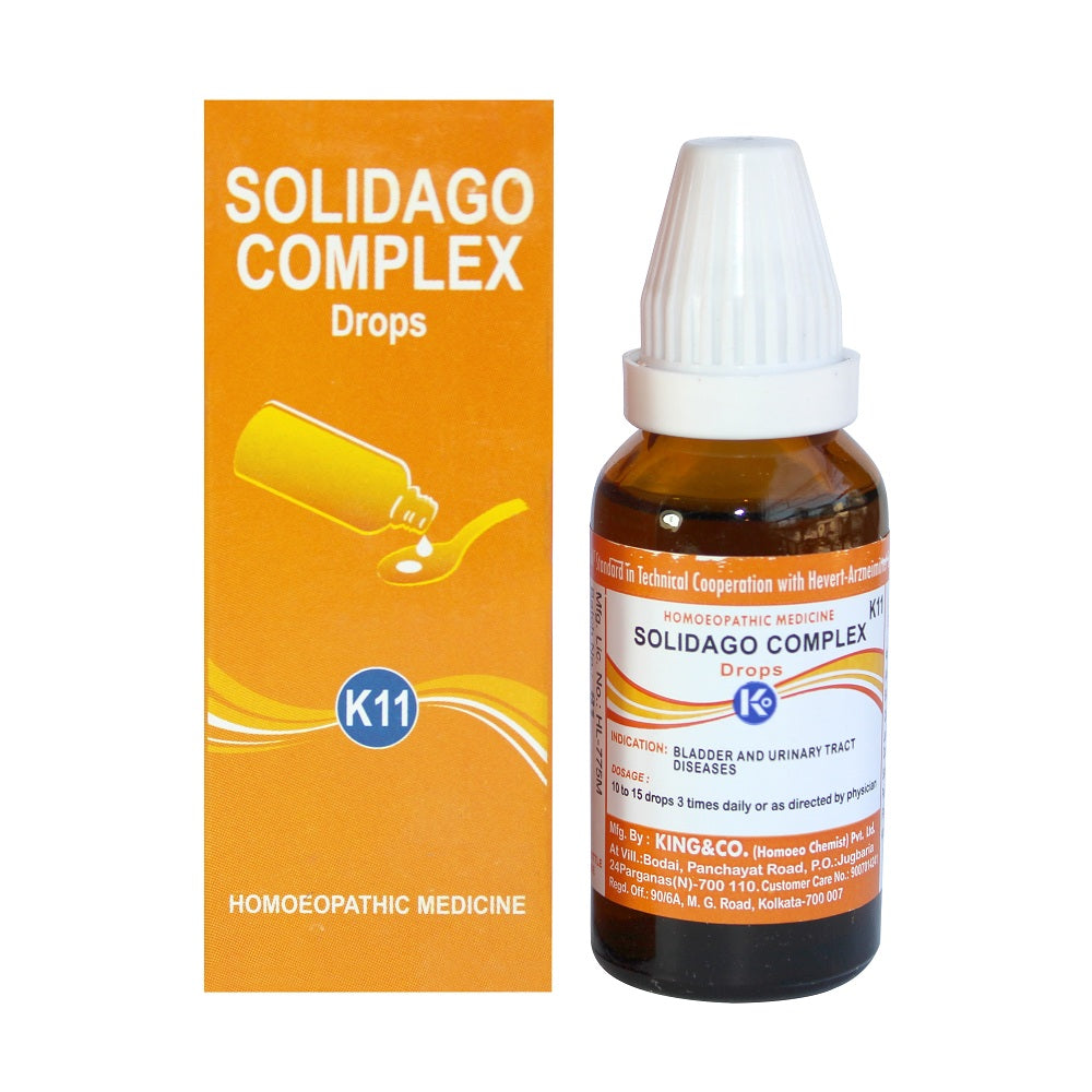 King & Co Solidago Complex Drops K11 for Renal disorders, UTI