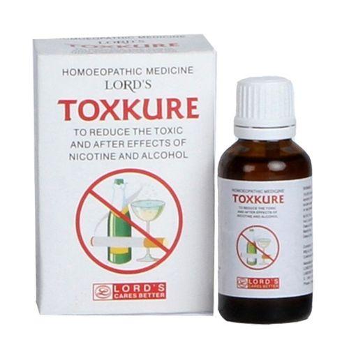 Lords Toxkure drops for smoking cessation and alcoholism