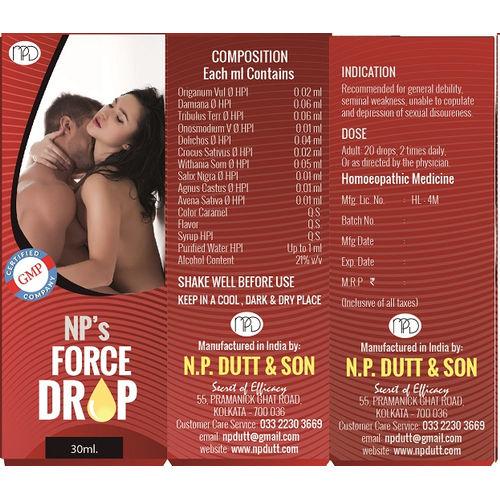 Force Drops for Vigour, Male Stimulant (Aphrodisiac)