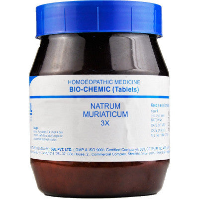 SBL Biochemics Tablets Natrum Muriaticum 3x, 6x, 12x, 30x, 200x
