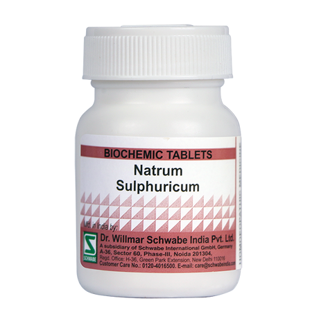 Schwabe Natrum Sulphuricum Biochemics Tablets for Oedema, Flu symptoms