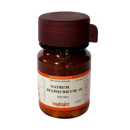 Natrum Sulphuricum biochemic for liver detox, water retention, indigestion, uric acid buildup & gallstones