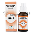 Homeopathic New Life NL-2 blood urea creatinin control drops for kidney disorders