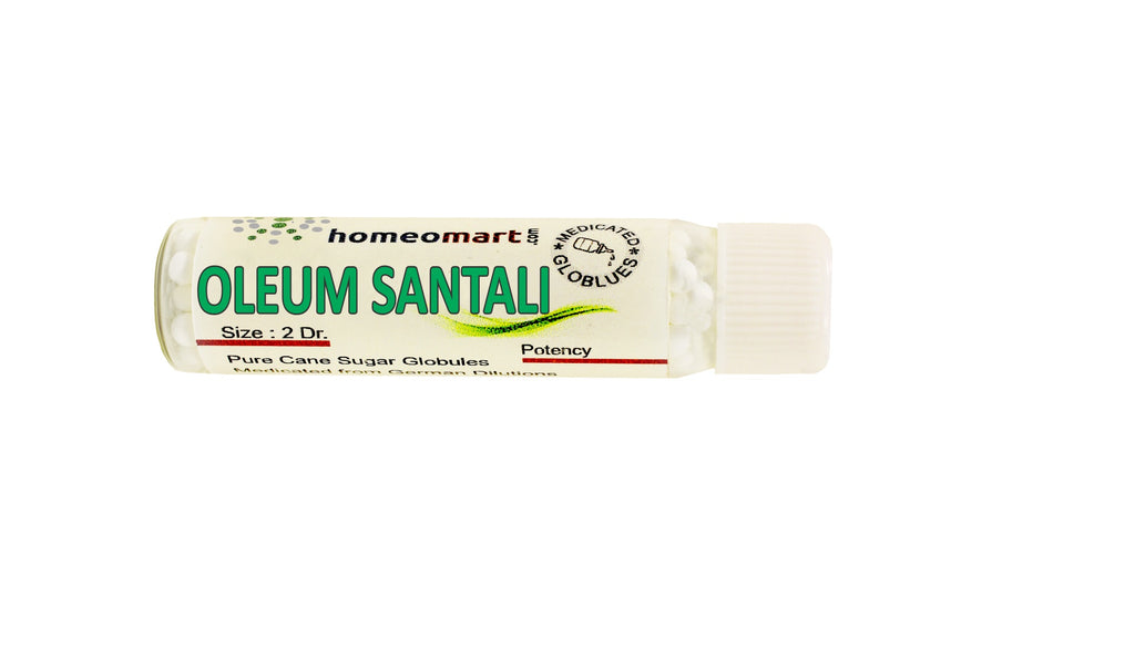 Oleum Santali (Sandal wood Oil) 2 Dr Pills 6c, 30c, 200c, 1M