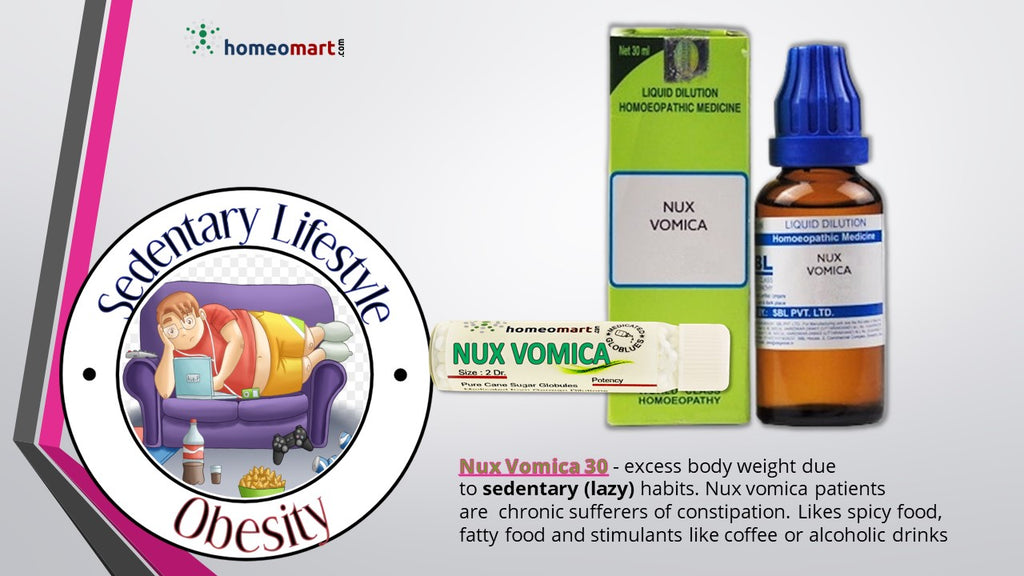 sedentary lifestyle and weight loss with homeopathy