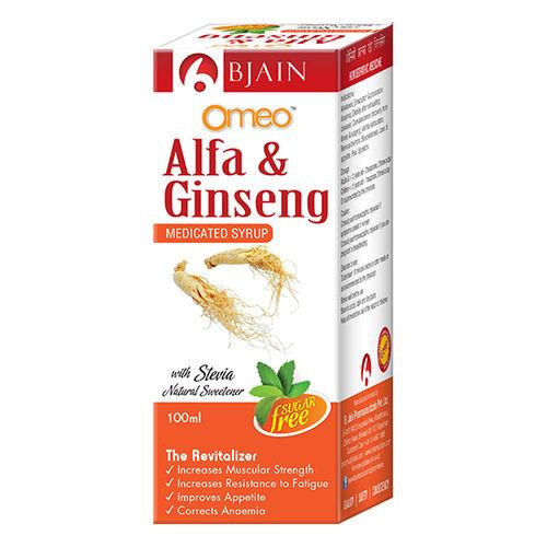 Omeo Alfa Ginseng Sugar Free Medicated Syrup, Revitalizer