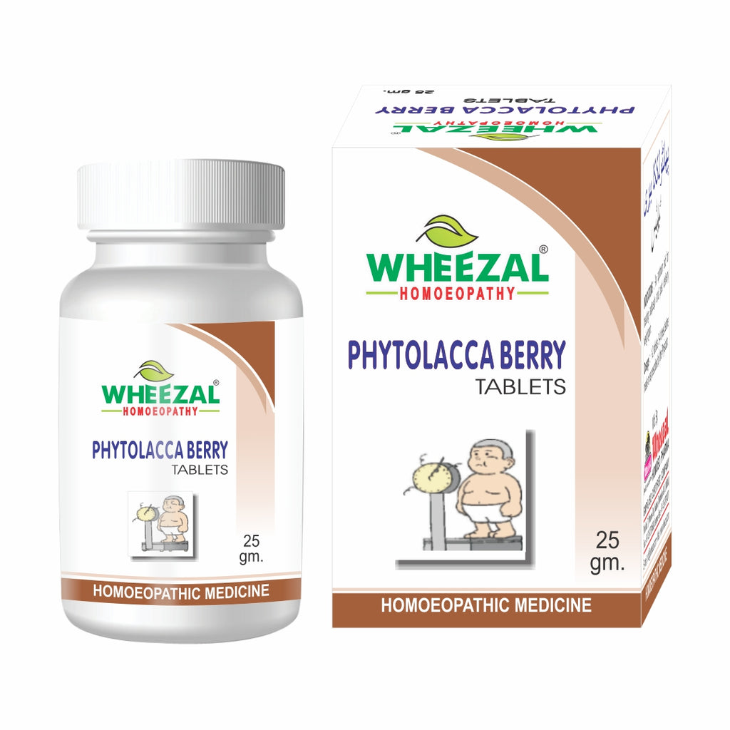 Wheezal Homeopathy Phytolacca Berry Tablets for Weight Reduction