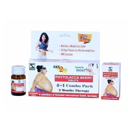 Schwabe Phytolacca Berry homeopathy Tablets for Obesity, Overweight Treatment 4 in 1 combo