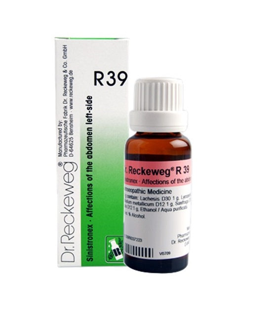 Dr.Reckeweg R39 homeopathy drops Abdomen drops (left side) for affection of Ovaries, Cysts, Tumors