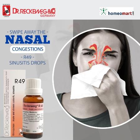 How to cure sinus permanently and without side effects, nasal polyps homeopathy treatment, r49 for blocked nose