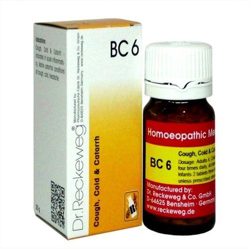 Dr.Reckeweg Biochemic Combination Tablets BC6 for Cough, Cold & Catarrh
