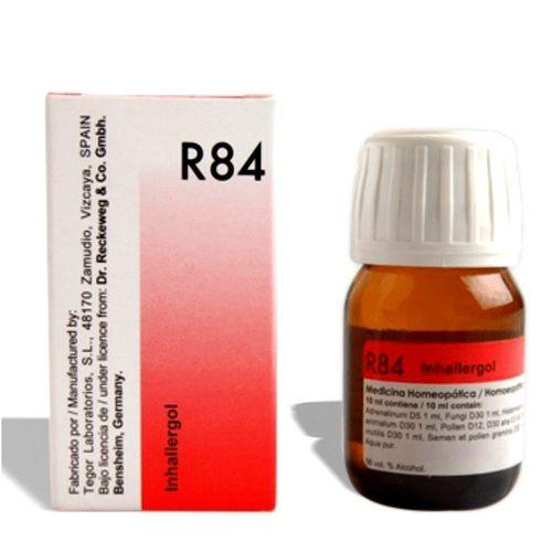 Dr.Reckeweg R84 Inhalent allergy homeopathy drops for respiratory allergies, sneezing, watery red eyes, 