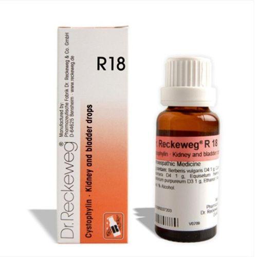 Dr.Reckeweg R18 Kidney & Bladder Drops for Micturation (burning urine), Kidney & Bladder Inflammation