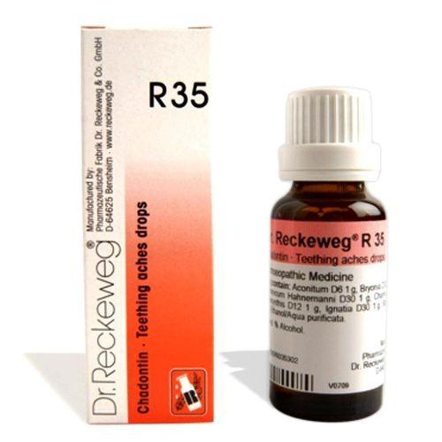 Dr.Reckeweg R35 Teething Ache drops for painful dentition, delayed teething, dental cramps