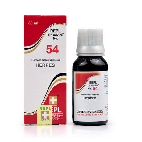 Discover Natural Relief from Herpes with REPL 54 homeopathy drops