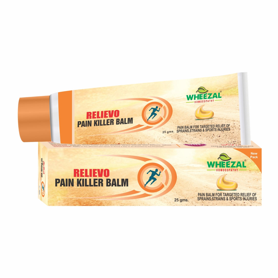 Wheezal Homeopathy Relievo Pain Killer Oil Muscle Strain, Sprain, Lumbago