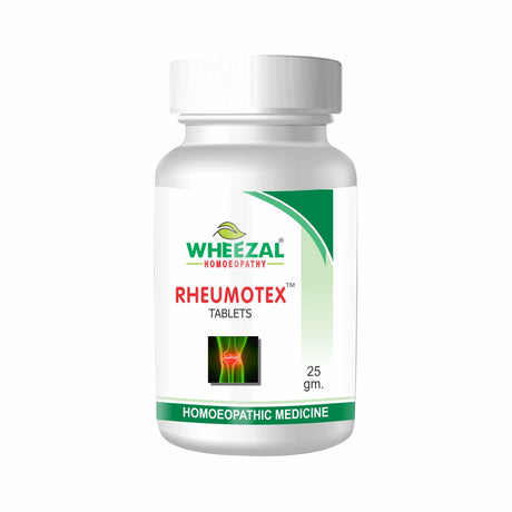 Wheezal Homeopathy Rheumotex Tablets for Back Pain, Arthritis, Gout