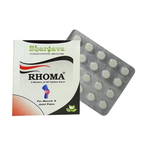 Experience fast-acting relief from muscle stiffness, joint pain, and rheumatic discomfort with Rhoma Tablets. Powered by Rhus Toxicodendron, Bryonia Alba, and Cimicifuga Racemosa