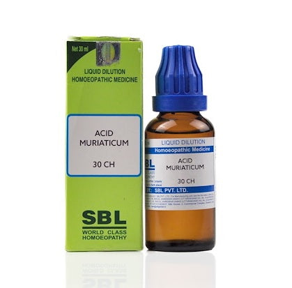 SBL Acidum Muriaticum 6C, Homeopathy Dilution 30C, 200C, 1M, 10M, CM